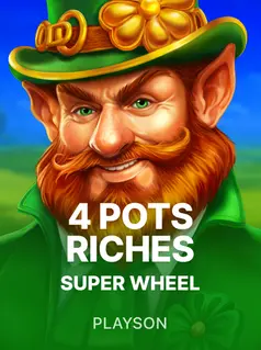 4 Pots Riches Super Wheel Slot mit Jackpot-Rad und Multiplikatoren